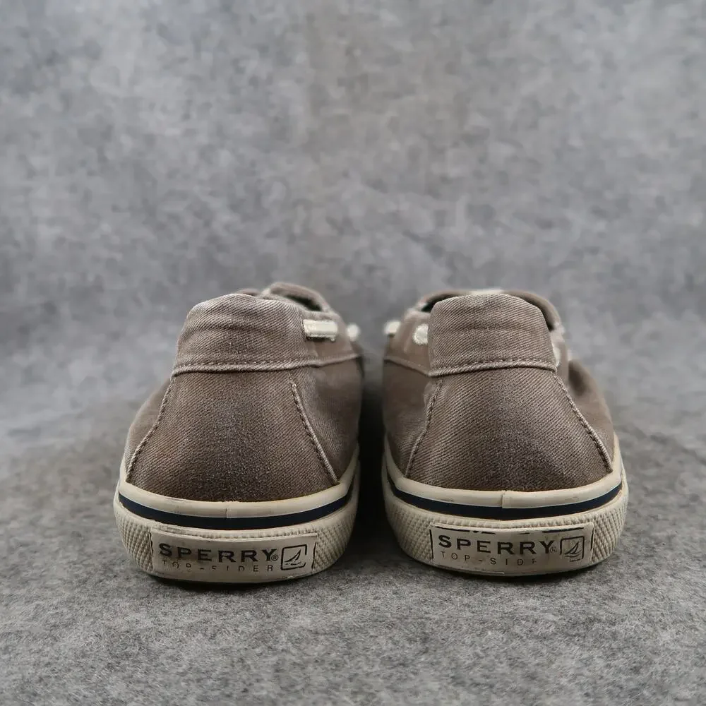 Sperry Boat Shoes Mens 9.5 Halyard 2 Eye Sneakers Canvas Moc Casual Round Toe
